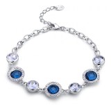 BRACELET MISS SWAN RHODIUM ET CRISTAL SWAROVSKI