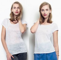 Lot de 200 t-shirts Femme blancs - Neufs sous emballages (par 5) parfaits pour la Subli...