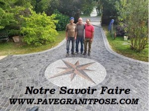 Pavés granit avec pose