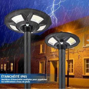 Lampe solaire pour extérieur - Série OVNI PLUS - 300 Watts - IP65 - 360° - 57 x 12 cm...