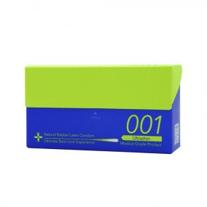 Condome Ultrafine 001 fines préservatif pour homme à base d'eau, gros paquet de 12 pièc...