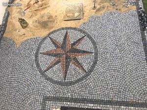 Pavés granit 10x10cm pose