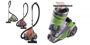 Aspirateur sans sac, Ergonomique, Filtre HEPA