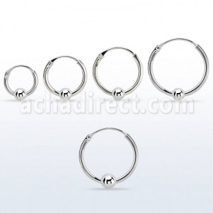 Grossiste Piercing Argent 925 Anneau Captif 16g (1.2mm)