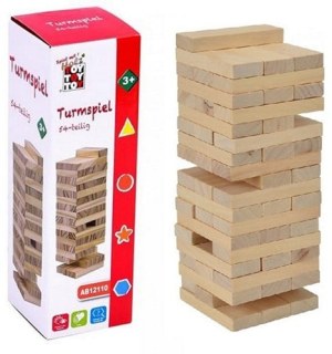 VEDES TOY TOY TOY TOUR À EMPILER EN BOIS 54 PIÈCES 8X26,5CM
