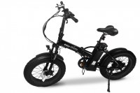 Velo fat bike éléctrique pliant e-Nomad 50 km d'autonomie - Noir et Orange -