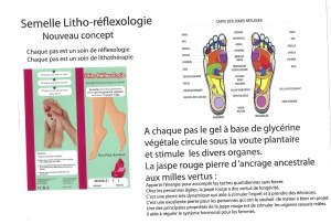 Semelle litho-réflexologie gel et lithothérapie