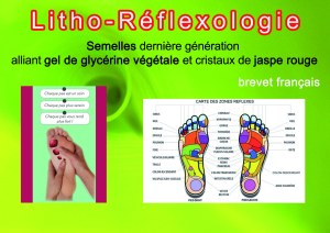 Semelle litho-réflexologie gel et lithothérapie