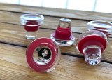 Lot bouchons en verre pour bouteille de vin