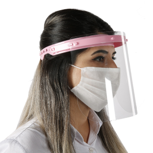 Visière transparente ROSE - H 195 x L 280 x P 0,4 mm