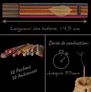Encens thaïlandais 14.5 cm - conditionnement par 50 sachets de 10 bâtons - Neuf – Prix...