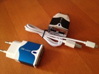 Chargeur Secteur USB 2-Ports + Cable alimentation -Adaptateur Mural Prise EU pour Smart...