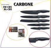 Set de couteau 6 pcs CARBONE revêtement non adhésif - New Design -