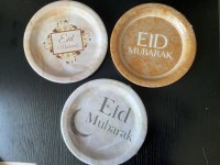 Assiettes jetables en Papier Carton Eid Mubarak Joyeuse Aïd pour Ramadan