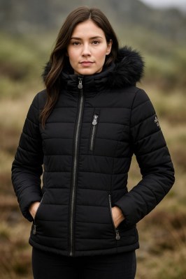 050160 Veste matelassée noire femme Willard