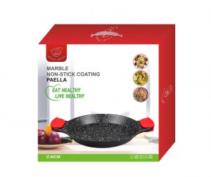 Poêle à paella - Revêtement Marbre - convient pour tout feux - 2 tailles dispo