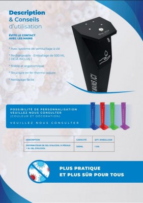 Borne à Gel Hydroalcoolique