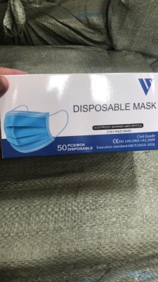 Masque 3 plis chirurgicale CE EN149:2001