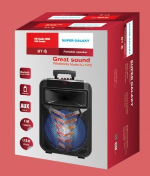 Enceinte Bluetooth puissant port USB / SD ET entrée pour micro 12 POUCE