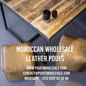 WHOLESALE MOROCCAN LEATHER POUFS/POUFFES/OTTOMANS