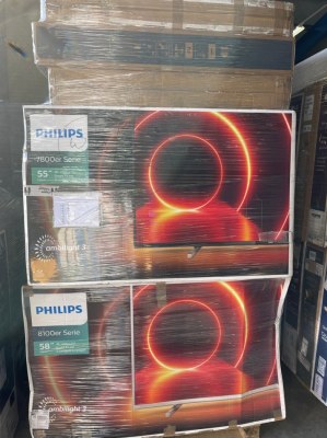 Lot de 186 TV (retours avec emballages d'origine)