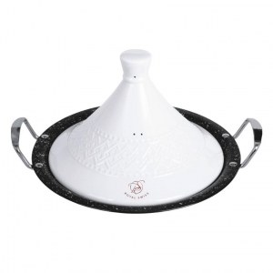 Tajine en porcelaine + effet pierre , convient pour induction et tout feux - 2 Tailles...