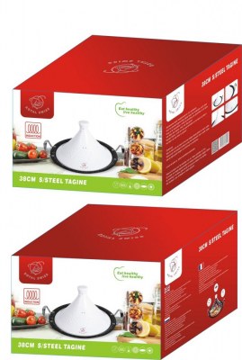 Tajine en porcelaine + effet pierre , convient pour induction et tout feux - 2 Tailles...