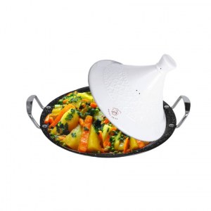 Tajine en porcelaine + effet pierre , convient pour induction et tout feux - 2 Tailles...