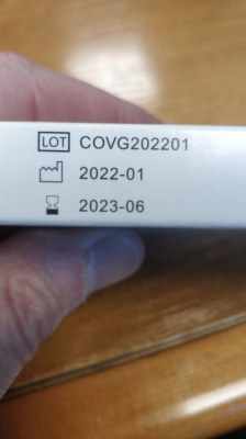 Autotest SEJOY, sachet individuel, boite et notice en francais