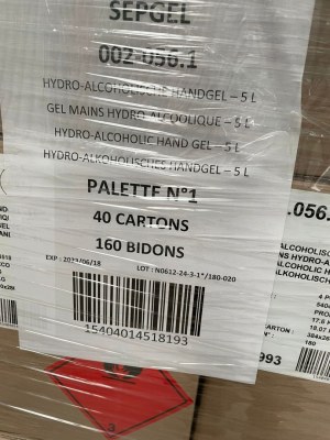 Bidon de Gel hydro-alcoolique 5 litres SEPGEL Laboratoires HAGRAL