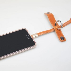Porte-clefs en cuir avec connecteur micro USB