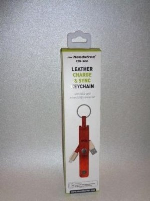 Porte-clefs en cuir avec connecteur micro USB