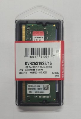 RAM KINGSTON NEW 16GB PC4 - 2666 CL19 260 - Pin SODIMM