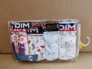 Caleçons Enfant DIM - Lot de 240 pieces – Neufs, Emballés.