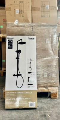 Destockage colonne de douche thermostatique KRONE Noir Matt / Chromée