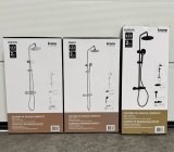 Destockage colonne de douche thermostatique KRONE Noir Matt / Chromée