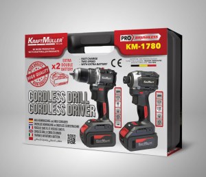 CORDLESS DRILL CORDLESS DRIVER SET BRUSHLESS KM-1780