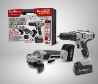 CORDLESS DRILL ANGLE GRINDER PROLINE SET BRUSHLESS KM-1779