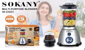 SOKANY - Blender Mixeur 2 en 1 (800W / 1,5L)