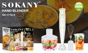 SOKANY - Batteur Plongeur 4 en 1 300W