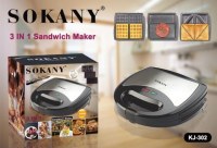 Machine à Sandwich 3 en 1 (750W) -SOKANY
