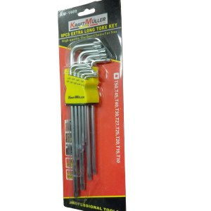 CLES TORX EXTRA LONGUES /9PCS SYPO BLANC