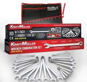 JEU DE CLES PLATES A OEILLETS KRAFTMULLER KM-25PCS