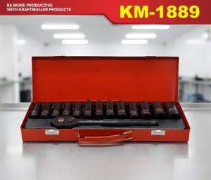 JEU DE DOUILLES A CHOCS 1/2" 14 PCS KM-1889