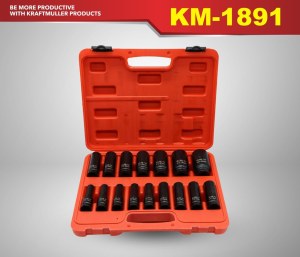 JEU DE DOUILLES A CHOCS 1/2" 16 PCS (10MM AU 32MM) KM-1891