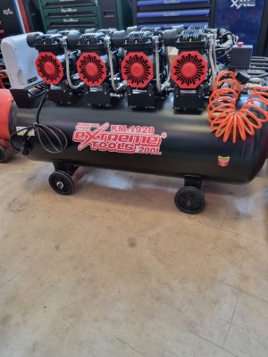 COMPRESSEUR 200 L A MOTEURS ELECTRIQUES SILENCIEUX KM-1928