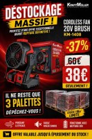 VENTILATEUR SANS FIL 20V BRUCH KM-1408