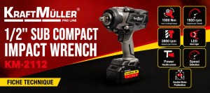 CLE A CHOC 1/2" SUB COMPACT 20V – 1000 NM KM-2112
