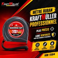 METRE RUBAN 3M / 10FT –  PRO LINE KM-1584