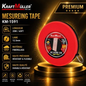 METRE RUBAN 20M /65FT – PREMIUM KM-1591
